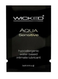 Мягкий лубрикант на водной основе WICKED AQUA Sensitive - 3 мл. - Wicked - купить с доставкой во Владимире