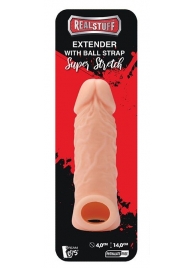 Телесная насадка EXTENDER WITH BALL STRAP 5.5 - 14 см. - Dream Toys - во Владимире купить с доставкой