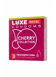 Презервативы с ароматом вишни LUXE Royal Cherry Collection - 3 шт. - Luxe - купить с доставкой во Владимире