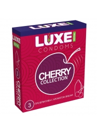 Презервативы с ароматом вишни LUXE Royal Cherry Collection - 3 шт. - Luxe - купить с доставкой во Владимире