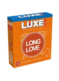 Презервативы с продлевающим эффектом LUXE Royal Long Love - 3 шт. - Luxe - купить с доставкой во Владимире