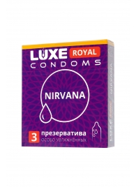 Презервативы с увеличенным количеством смазки LUXE Royal Nirvana - 3 шт. - Luxe - купить с доставкой во Владимире