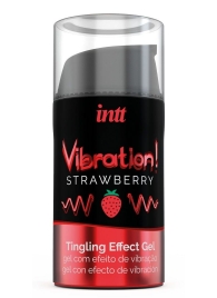 Жидкий интимный гель с эффектом вибрации Vibration! Strawberry - 15 мл. - INTT - купить с доставкой во Владимире