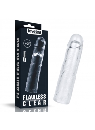 Прозрачная насадка-удлинитель Flawless Clear Penis Sleeve Add 2 - 19 см. - Lovetoy - во Владимире купить с доставкой