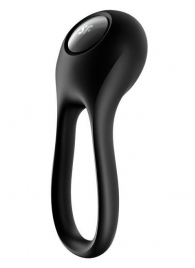 Черное эрекционное виброкольцо Majestic Duo - Satisfyer - во Владимире купить с доставкой