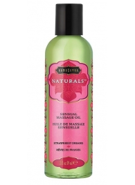 Массажное масло Naturals Strawberry Dreams с ароматом клубники - 59 мл. - Kama Sutra - купить с доставкой во Владимире