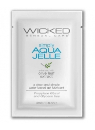 Гель-лубрикант Simply Aqua Jelle - 3 мл. - Wicked - купить с доставкой во Владимире