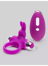 Лиловое виброкольцо с пультом ДУ Remote Control Cock Ring - Happy Rabbit - во Владимире купить с доставкой