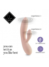 Бежевый вибратор-кролик Lea Rabbit Vibrator - 20,2 см. - FeelzToys