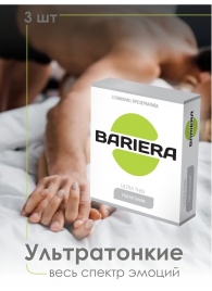 Ультратонкие презервативы Bariera Ultra Thin - 3 шт. - Bariera - купить с доставкой во Владимире