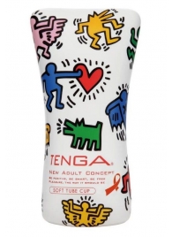 Мастурбатор-туба Keith Haring Soft Tube CUP - Tenga - во Владимире купить с доставкой