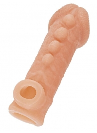 Телесная закрытая насадка с шишечками Cock Sleeve Size M - 15,6 см. - KOKOS - во Владимире купить с доставкой