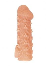 Телесная закрытая насадка с пучками шишечек Cock Sleeve Size S - 13,8 см. - KOKOS - во Владимире купить с доставкой Телесная закрытая насадка с пучками шишечек Cock Sleeve Size S - 13,8 см. - KOKOS - во Владимире купить с доставкой