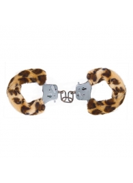 Наручники с леопардовым мехом Furry Fun Cuffs Leopard - Toy Joy - купить с доставкой во Владимире