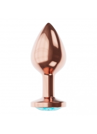 Пробка цвета розового золота с малиновым кристаллом Diamond Topaz Shine L - 8,3 см. - Lola Games - купить с доставкой во Владимире