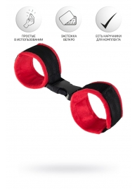 Красно-черные велюровые оковы Anonymo - ToyFa - купить с доставкой во Владимире
