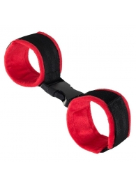 Красно-черные велюровые оковы Anonymo - ToyFa - купить с доставкой во Владимире