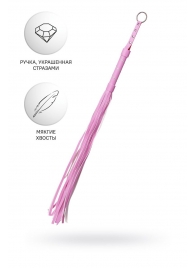 Розовый флоггер Anonymo - 64 см. - ToyFa - купить с доставкой во Владимире