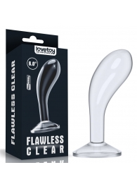 Прозрачный стимулятор простаты Flawless Clear Prostate Plug - 15 см. - Lovetoy - во Владимире купить с доставкой