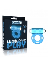 Голубое, светящееся в темноте эрекционное виброкольцо Lumino Play Vibrating Penis Ring - Lovetoy - во Владимире купить с доставкой