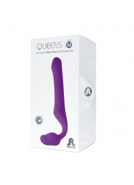 Лиловый безремневой страпон Queens M - Adrien Lastic - купить с доставкой во Владимире