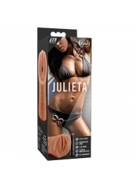 Мастурбатор-вагина цвета карамели Julieta с вибрацией - Blush Novelties - во Владимире купить с доставкой
