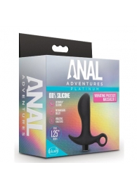 Черный анальный вибратор Silicone Vibrating Prostate Massager 01 - 10,8 см. - Blush Novelties - во Владимире купить с доставкой