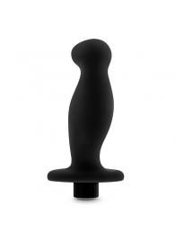 Черный анальный вибромассажёр Silicone Vibrating Prostate Massager 02 - 10,8 см. - Blush Novelties - во Владимире купить с доставкой