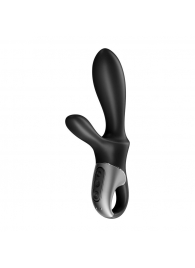 Черный анальный вибратор Heat Climax+ с функцией нагрева - 20,6 см. - Satisfyer - во Владимире купить с доставкой