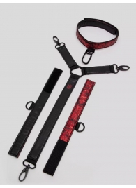 Ошейник с наручниками Reversible Faux Leather Collar and Wrist - Fifty Shades of Grey - купить с доставкой во Владимире