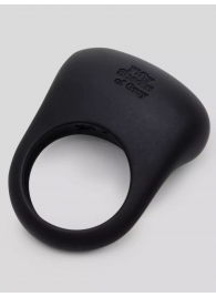 Черное эрекционное виброкольцо Sensation Rechargeable Vibrating Love Ring - Fifty Shades of Grey - во Владимире купить с доставкой