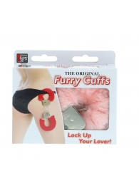 Металлические наручники с розовой меховой опушкой METAL HANDCUFF WITH PLUSH PINK - Dream Toys - купить с доставкой во Владимире