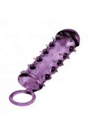 Закрытая фиолетовая насадка с пупырышками SAMURAI PENIS SLEEVE PURPLE - 14,5 см. - NMC - во Владимире купить с доставкой