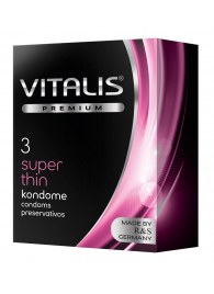 Ультратонкие презервативы VITALIS PREMIUM super thin - 3 шт. - Vitalis - купить с доставкой во Владимире