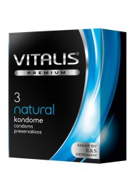Классические презервативы VITALIS PREMIUM natural - 3 шт. - Vitalis - купить с доставкой во Владимире