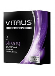 Презервативы с утолщенной стенкой VITALIS PREMIUM strong - 3 шт. - Vitalis - купить с доставкой во Владимире