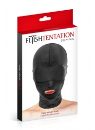 Сплошная маска на голову с прорезью для рта - Fetish Tentation - купить с доставкой во Владимире