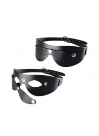 Черная кожаная маска  Новичок - Sitabella - купить с доставкой во Владимире