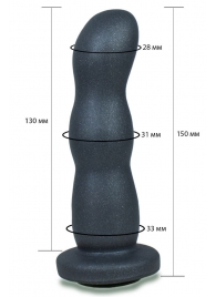 Черная анальная рельефная насадка-фаллоимитатор - 15 см. - LOVETOY (А-Полимер) - купить с доставкой во Владимире