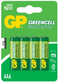 Батарейки солевые GP GreenCell AAA/R03G - 4 шт. - Элементы питания - купить с доставкой во Владимире