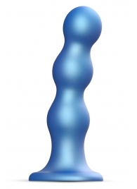 Голубая насадка Strap-On-Me Dildo Plug Balls size S - Strap-on-me - купить с доставкой во Владимире
