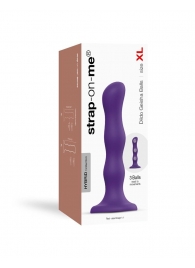 Фиолетовая насадка Strap-On-Me Dildo Geisha Balls size XL - Strap-on-me - купить с доставкой во Владимире