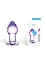 Классическая анальная пробка Amethyst Rain Small - 8 см. - Glas