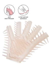 Телесная перчатка-мастубратор для чувственного массажа - Штучки-дрючки - во Владимире купить с доставкой