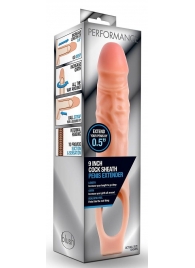 Телесная насадка на пенис 9 Inch Cock Sheath Extender - 22,2 см. - Blush Novelties - во Владимире купить с доставкой