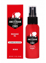 Стимулирующее массажное масло CBD from Amsterdam Massage Oil - 50 мл. - Shots Media BV - купить с доставкой во Владимире