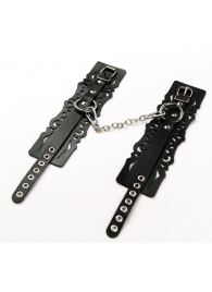 Узорчатые кожаные оковы с регулируемыми ремешками - Crazy Handmade - купить с доставкой во Владимире