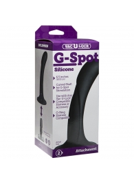 Черная изогнутая насадка Vac-U-Lock G-Spot - 16,5 см. - Doc Johnson - купить с доставкой во Владимире