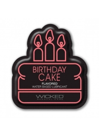 Лубрикант на водной основе со вкусом торта с кремом Wicked Aqua Birthday cake - 3 мл. - Wicked - купить с доставкой во Владимире