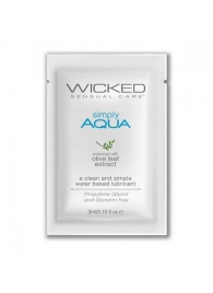 Легкий лубрикант на водной основе Wicked Simply AQUA - 3 мл. - Wicked - купить с доставкой во Владимире